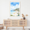 Laguna Beach Watercolor Art Print - Shelf - Portrait