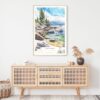 Lake Tahoe Watercolor Art Print - Shelf - Portrait