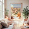 Large Framed Bryce Canyon National Park Watercolor Wall Art - Cozy Living Room - Portrait