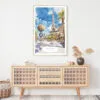 Las Vegas Watercolor Art Print - Shelf - Portrait