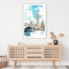 London Big Ben Watercolor Art Print - Shelf - Portrait