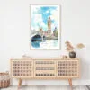 London Big Ben Watercolor Art Print - Shelf - Portrait