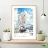 London Tower Bridge Watercolor Art Print on shelf