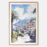 Madeira Portugal Watercolor Art Print - Main - Wood Frame