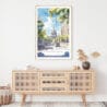 Madison Wisconsin Capital Building Watercolor Art Print - Shelf - Portrait