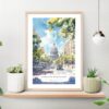 Madison Wisconsin Capital Building Watercolor Art Print on shelf