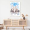 Milano Italy Watercolor Art Print - Shelf - Portrait