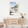 Olympic National Park Rialto Beach Watercolor Art Print - Shelf - Portrait