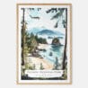 Olympic National Park Watercolor Art Print - Main - Wood Frame