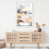 Oregon Coast Watercolor Art Print - Shelf - Portrait
