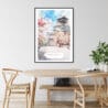 Osaka Castle Watercolor Art Print - Kitchen Wall Art - Portrait