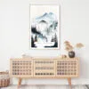Pacific Northwest Watercolor Art Print - Shelf - Portrait