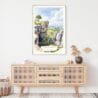 Peak District England Watercolor Art Print - Shelf - Portrait