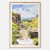 Peak District Watercolor Art Print - Main - Wood Frame