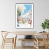 San Francisco Lombard Street Watercolor Art Print - Kitchen Wall Art - Portrait