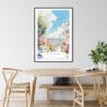 San Francisco Lombard Street Watercolor Art Print - Kitchen Wall Art - Portrait