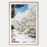 San Francisco Painted Ladies Watercolor Art Print - Main - Wood Frame