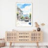 San Francisco Tram Watercolor Art Print - Shelf - Portrait
