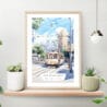 San Francisco Watercolor Art Print on shelf