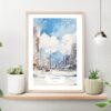 Sapporo Japan Watercolor Art Print on shelf