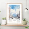 Sapporo Japan Watercolor Art Print on shelf