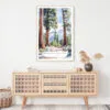 Sequoia California Watercolor Art Print - Shelf - Portrait
