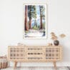 Sequoia California Watercolor Art Print - Shelf - Portrait