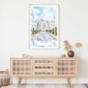 Taj Mahal India Watercolor Art Print - Shelf - Portrait