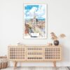 Vienna Watercolor Art Print - Shelf - Portrait