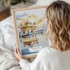 Woman Holding Framed Amritsar India Watercolor Wall Art - Portrait
