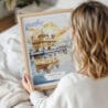 Woman Holding Framed Amritsar India Watercolor Wall Art - Portrait