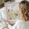 Woman Holding Framed Arizona Watercolor Wall Art - Portrait