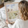 Woman Holding Framed Arizona Watercolor Wall Art - Portrait