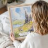 Woman Holding Framed Isle of Skye Watercolor Wall Art - Portrait