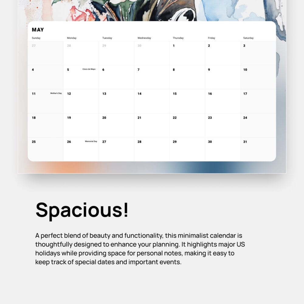 2025 Calendar - US Holidays - Grid 2025 Calendar - US Holidays - Grid