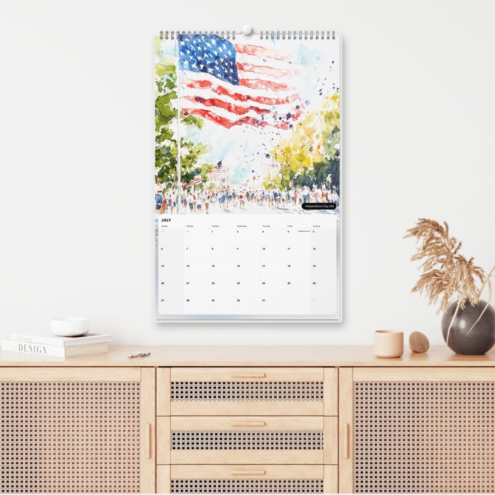 2025 Calendar - US Holidays - Shelf 2025 Calendar - US Holidays - Shelf