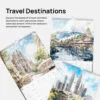 2025 Wall Calendar - Travel - Bucket list