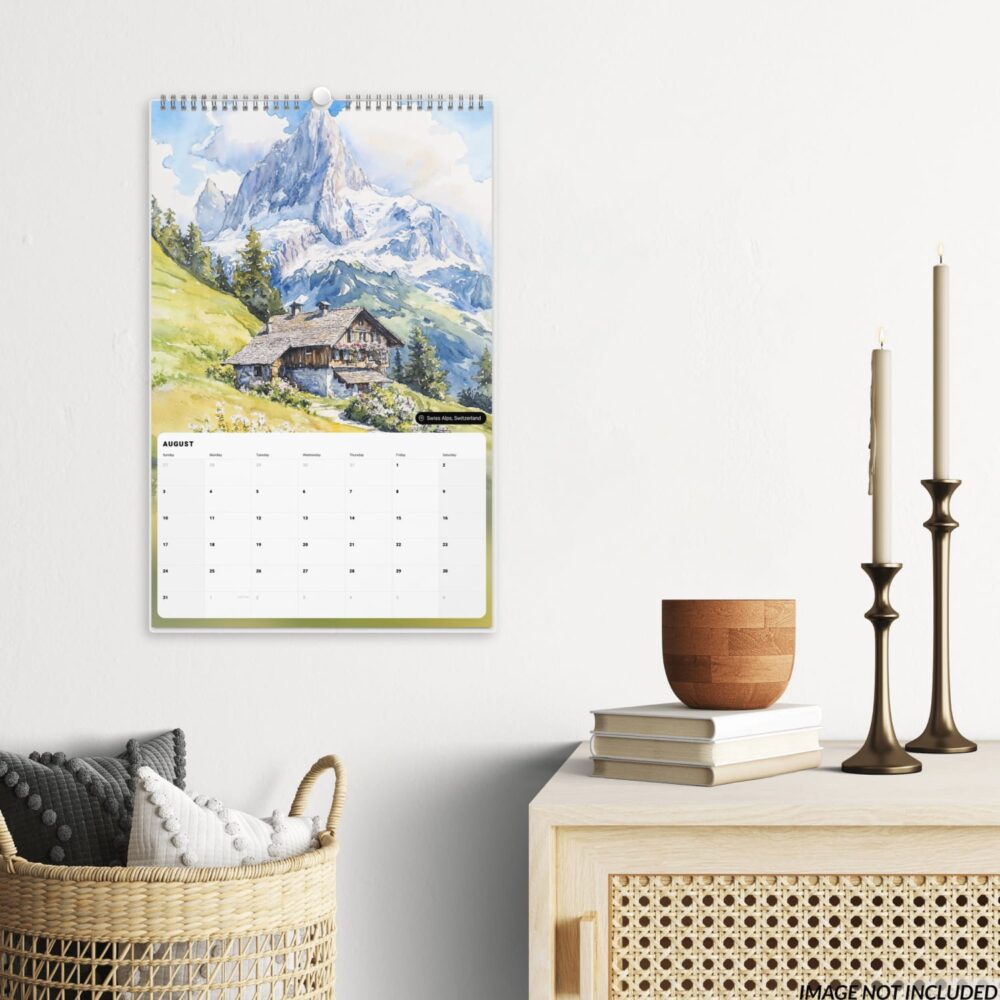 2025 Wall Calendar - Travel - Bucket list - hallway 2025 Wall Calendar - Travel - Bucket list - hallway