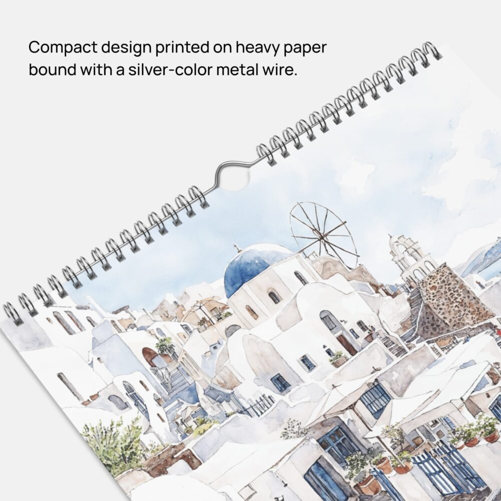 2025 Wall Calendar - Travel - Bucket list - spiral bound 2025 Wall Calendar - Travel - Bucket list - spiral bound