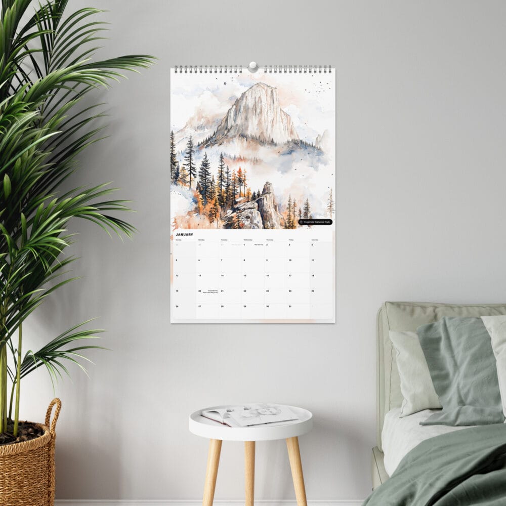 2025 Wall Calendar - US National Parks - Bedroom 2025 Wall Calendar - US National Parks - Bedroom