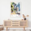 Batu Caves Watercolor Art Print - Shelf - Portrait
