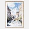 Big Bend National Park Watercolor Art Print - Main - Wood Frame