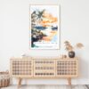 Biscayne National Park Watercolor Art Print - Shelf - Portrait