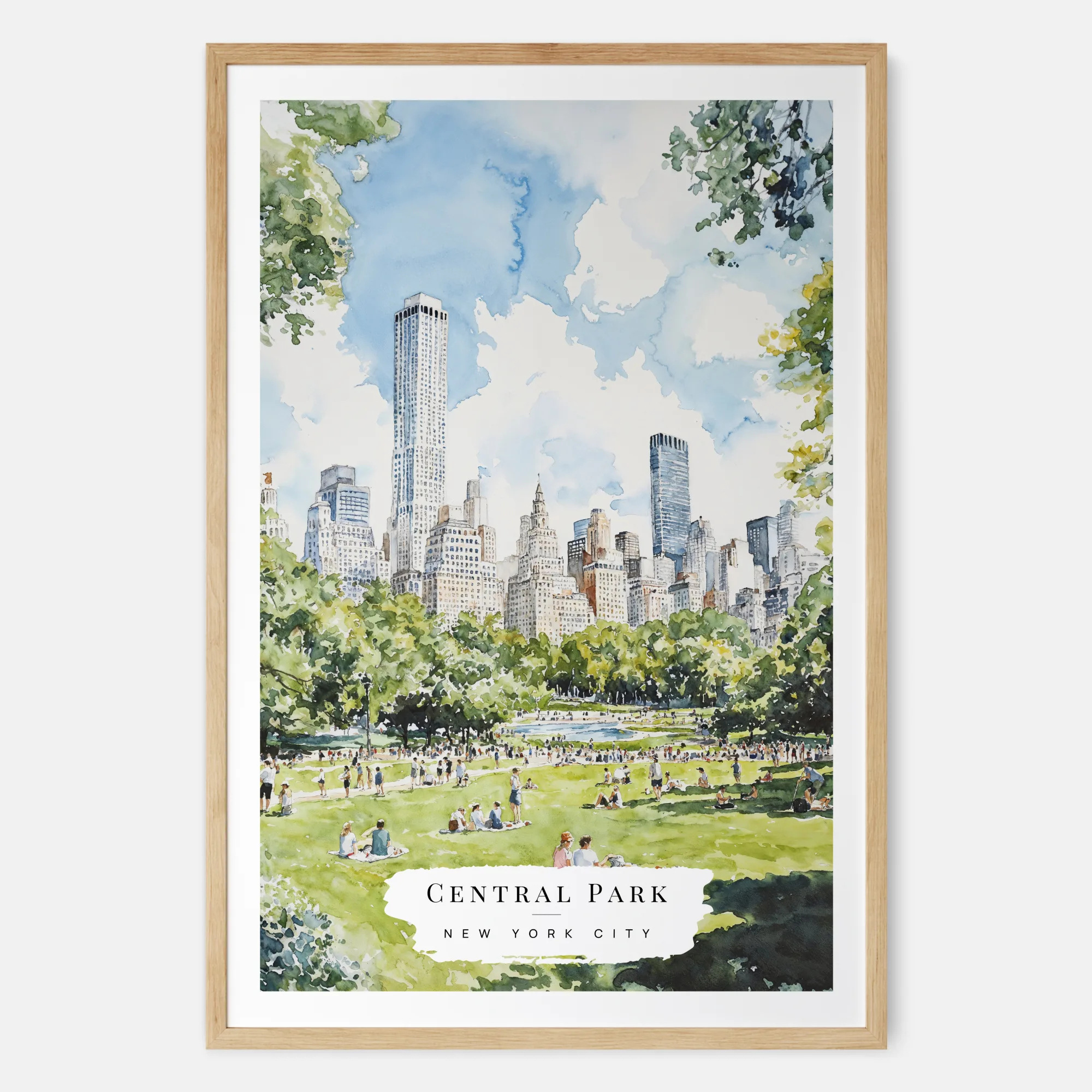 New York Central Park Watercolor Art