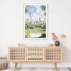 Central Park New York Watercolor Art Print - Shelf - Portrait