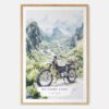 Ha Giang Loop Vietnam Watercolor Art Print - Main - Wood Frame