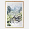 Ha Giang Loop Vietnam Watercolor Art Print - Main - Wood Frame