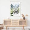 Ha Giang Loop Vietnam Watercolor Art Print - Shelf - Portrait