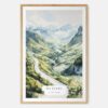 Ha Giang Vietnam Watercolor Art Print - Main - Wood Frame