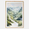 Ha Giang Vietnam Watercolor Art Print - Main - Wood Frame